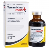 Terramicina Mais+ 50 Ml Trata Infecções Bacteriana Bovinos