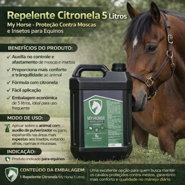 Repelente Citronela 5 Litros My Horse