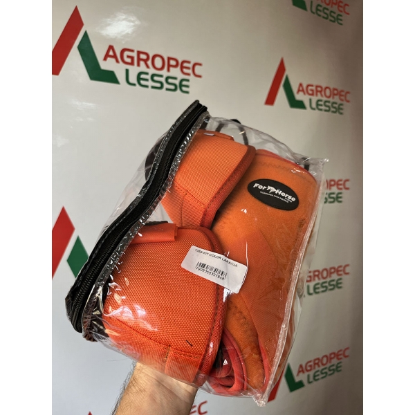 Kit Cloche e Caneleira FOR HORSE - LARANJA