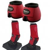 Kit Cloche e Caneleira For Horse Para Equinos Vermelho