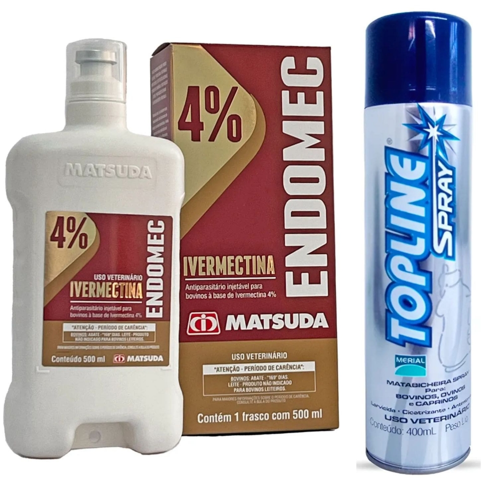 Topline Spray 400ml + Endomec Matsuda 500ml Ivermectina 4%