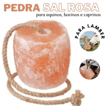 Kit Bloco Sal Rosa Himalaia + Mascara Mosca BootsHorse Preto
