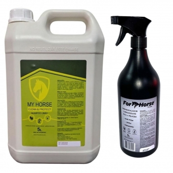 Kit Shampoo Limão My Horse 5L + Desembaraçador Spray 1L