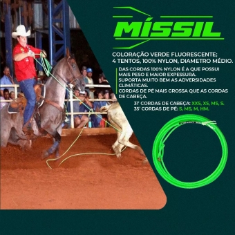 Corda de Laço Tomahawk Míssil MS Medium Soft 35 Pé