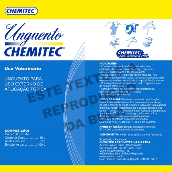 Pomada Cicatrizante Unguento Chemitec 200g