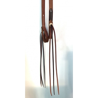 Rédea Lisa em Couro com Botão