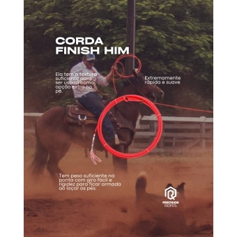 Corda para Laço Precision Finish Him MS Medium Soft Cabeça