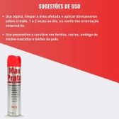 Max Prata 200ml Antisséptico Veterinário Uso Externo Spray