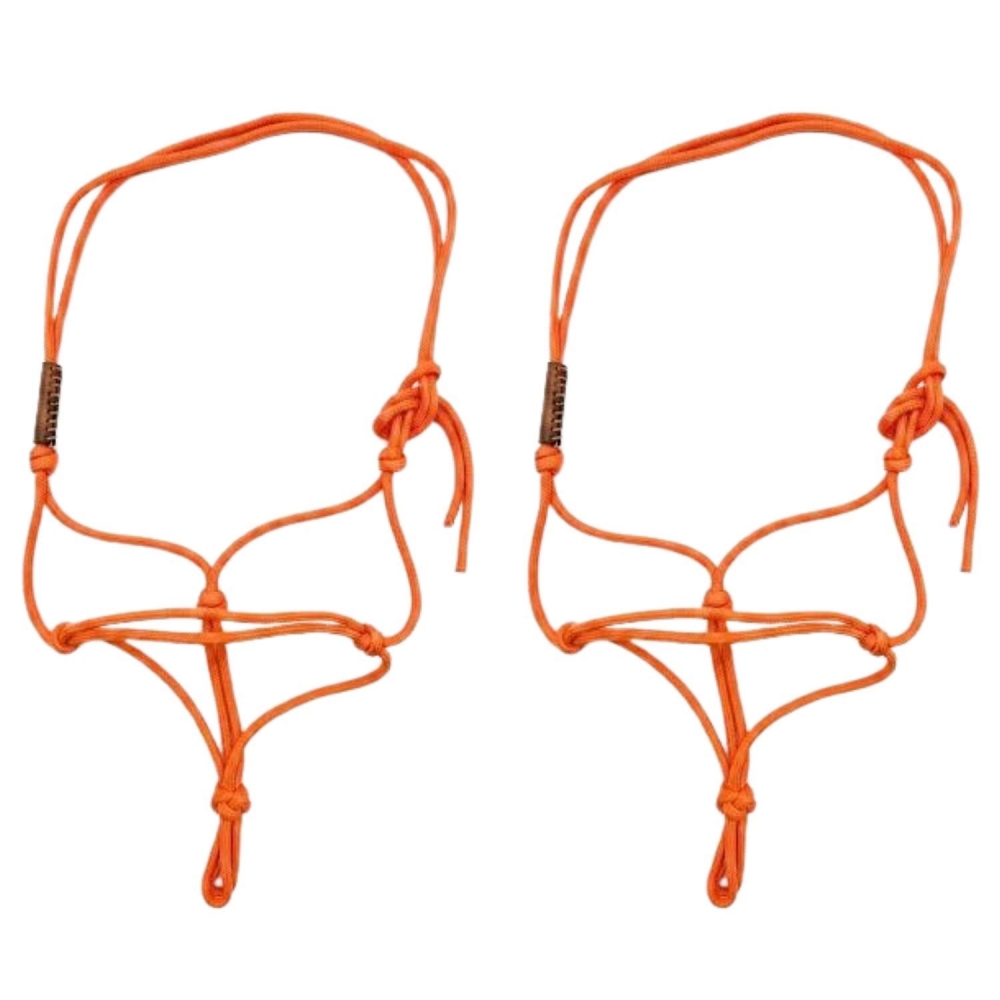 Kit 2 Cabresto 7 Nós de Alta Performance Resistência Conforto - Laranja