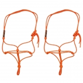Kit 2 Cabresto 7 Nós de Alta Performance Resistência Conforto - Laranja