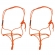 Kit 2 Cabresto 7 Nós de Alta Performance Resistência Conforto - Laranja