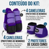 Kit de Cloche Completo For Horse Para Equinos - Roxo
