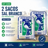 Kit 2 Sacos de Sal Branco do Produtor 25kg