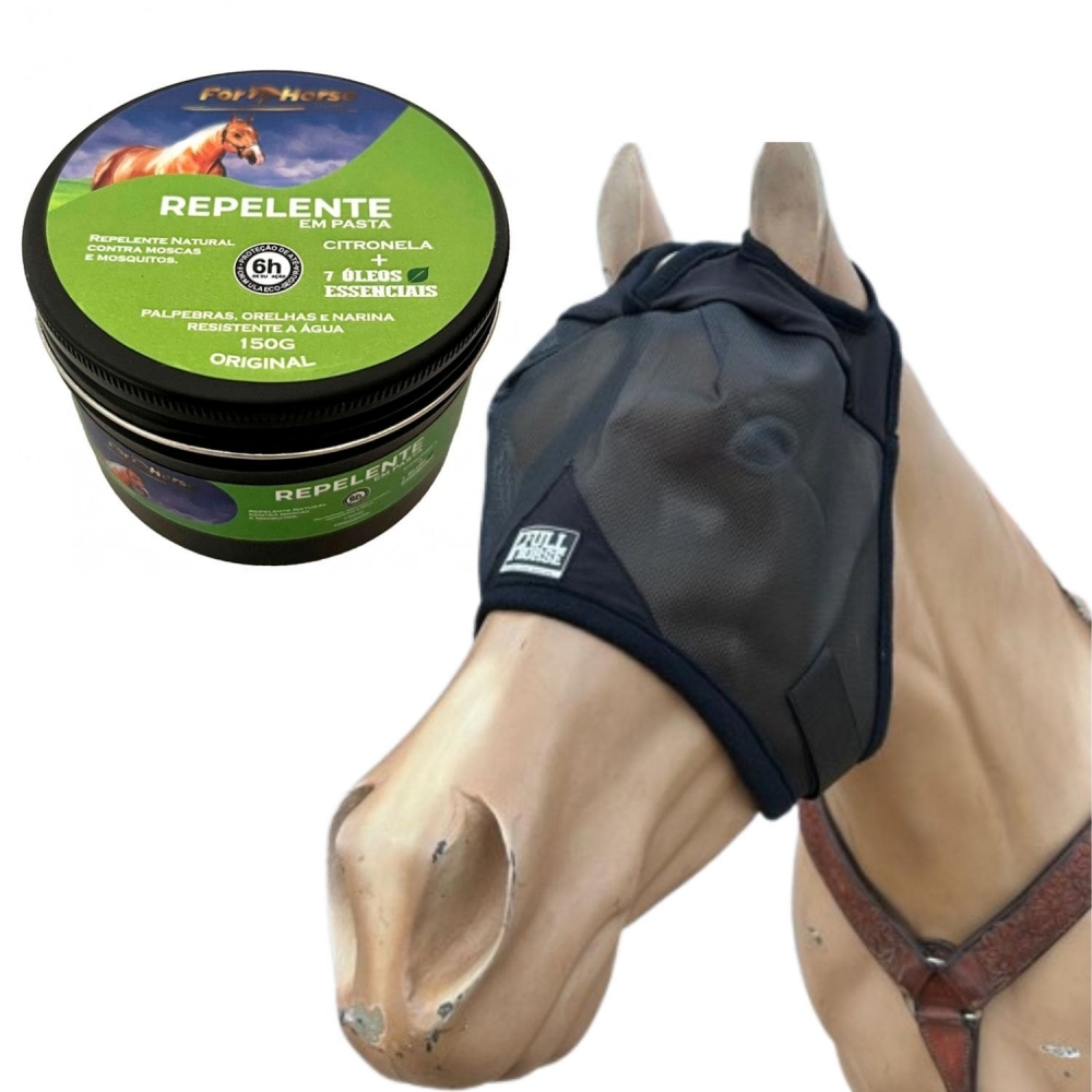 Kit Mascara Protetora FULL HORSE + Repelente Pasta Citronela