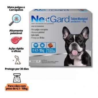 NexGard Antipulgas e Carrapatos para Cães de 4,1 a 10kg