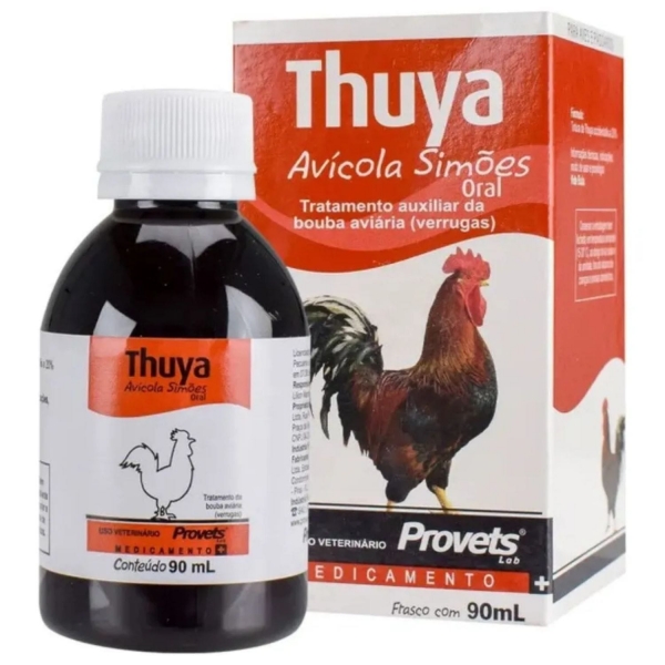 Kit Thuya Avícola Verugas Bolba Das Aves + Vitagold Vitamina
